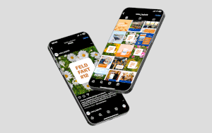 Abbildung von Smartphones mit REBER Logistik Paid-Anzeigen für mehr Aufmerksamkeit.