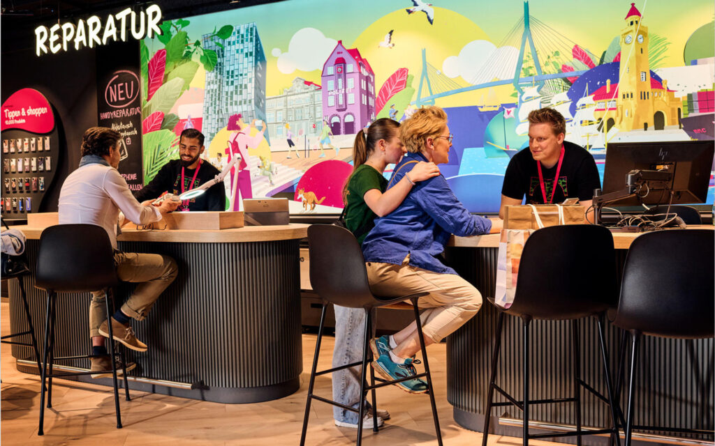 Beratungsstationen beim Telekom Markenmacht Event in Hamburg