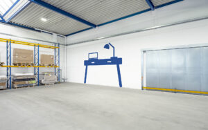 Eine Lagerhalle der REBER Logidtik