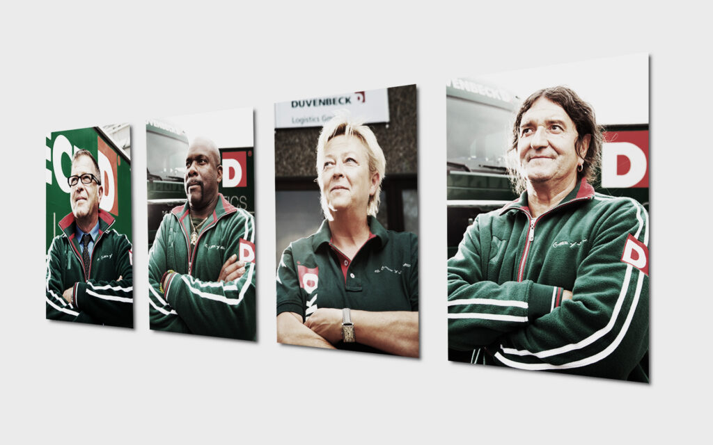 4 Bilder von Personen beim Duvenbeck Heldenshooting zur Markenbildung