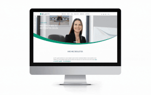 Abbildung eines Computers mit MT Logistik Website