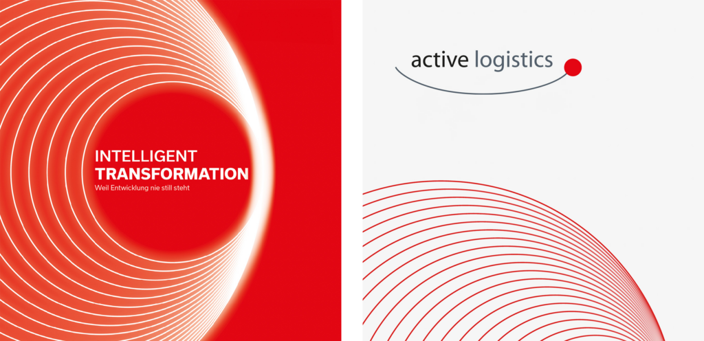 Imagebroschüre für active logistic unser Kunde für Markenkommunikation