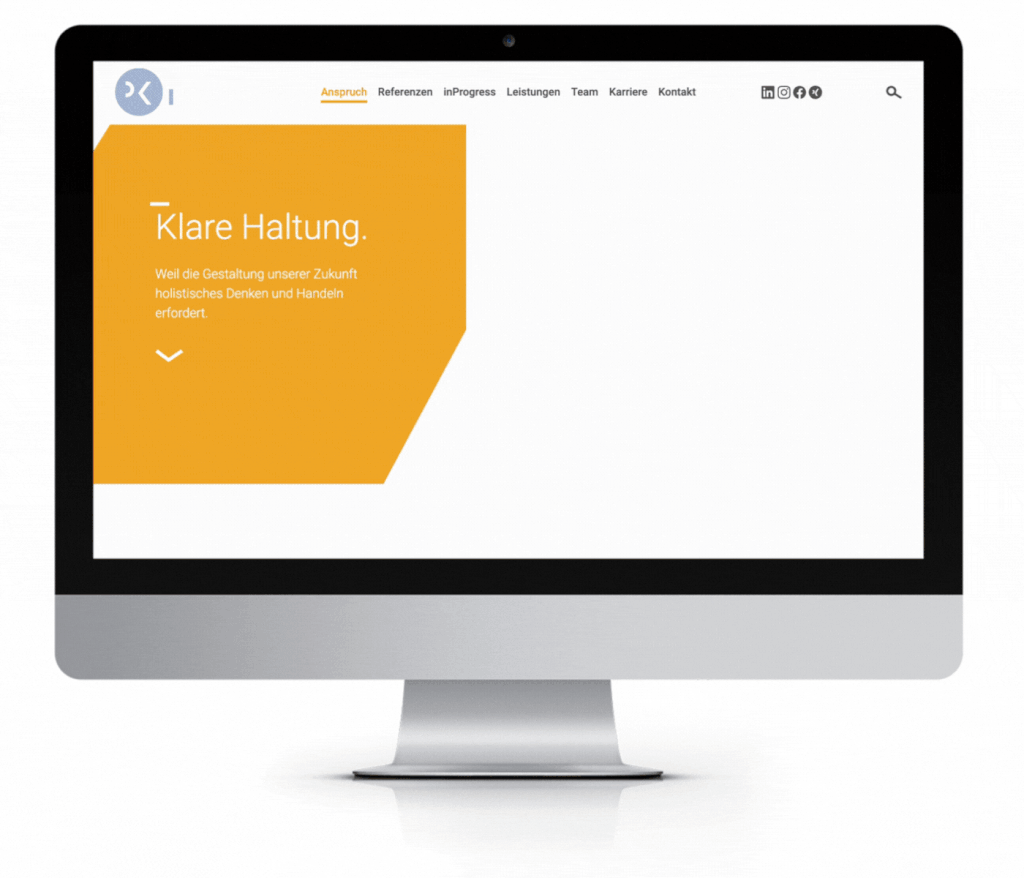 Abbildung der Corporate Website von PKi nach Webentwicklung durch Get the Point.