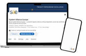 sae Logo Animation auf einem Handy Mockup